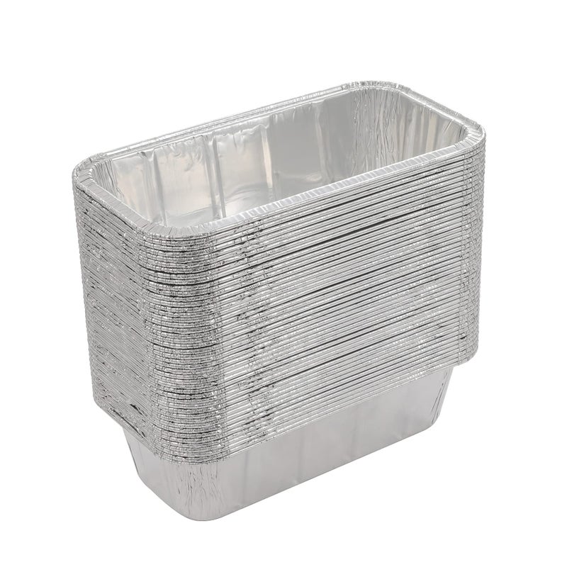 Waytiffer Loaf Pans [50 Pack] 2Lb Heavy Duty Disposable Aluminum Foil Premium Bread Tins Standard Size - 8.5" X 4.5" X 2.5" Perfect for Homemade Cakes & Breads - Image 3
